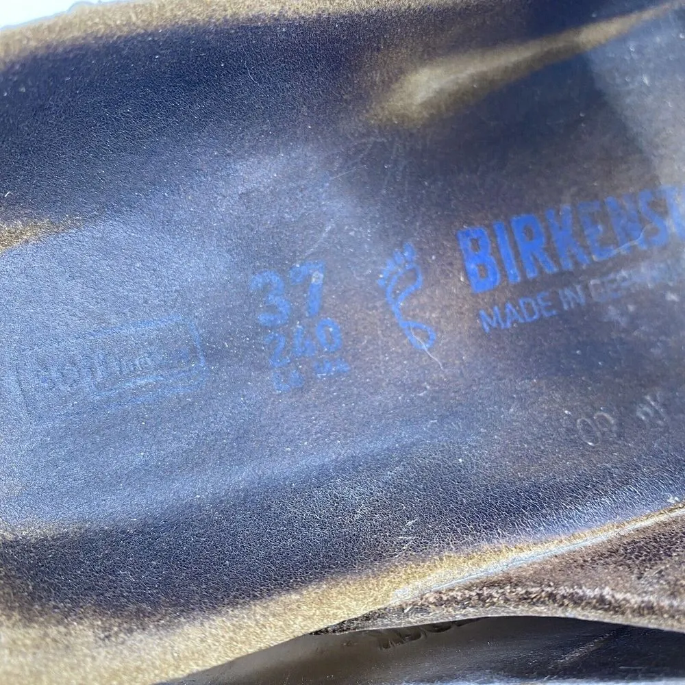 Birkenstocks Arizona Sandals Women's Size 37 US‎ 6 Gold Double Strap - Image 6