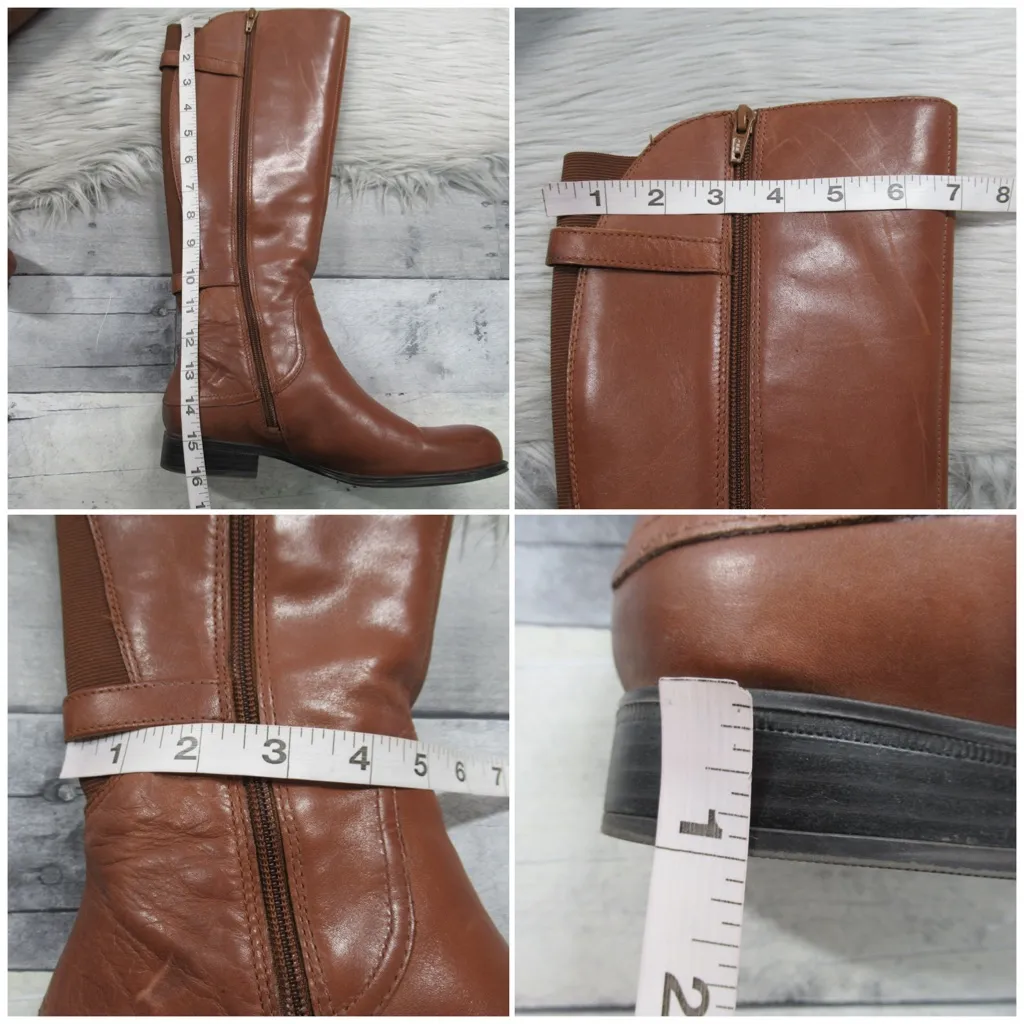 NATURALIZER Jamison Leather Knee-High Riding Boot Side Zip Women's Size 7.5 - Image 12