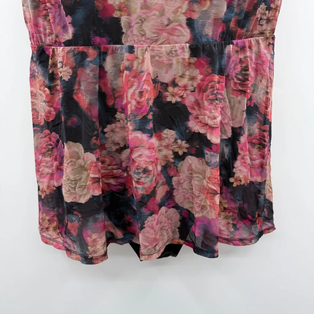 Torrid Floral Print‎ Mesh Underwire One Piece Swimsuit Sz 2X DD/F - Image 5
