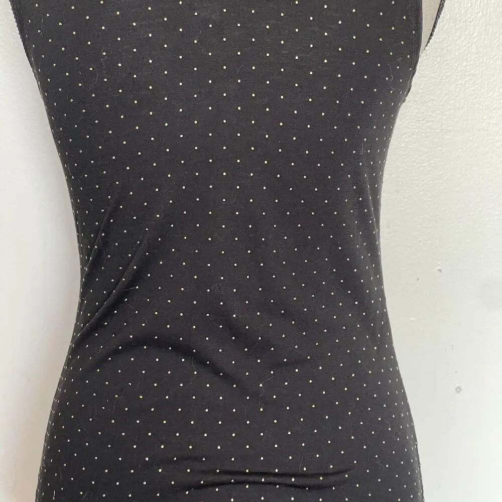 Banana Republic Women’s  Size XS Tank Top Casual Chic Gold Beaded Black Career - Image 5