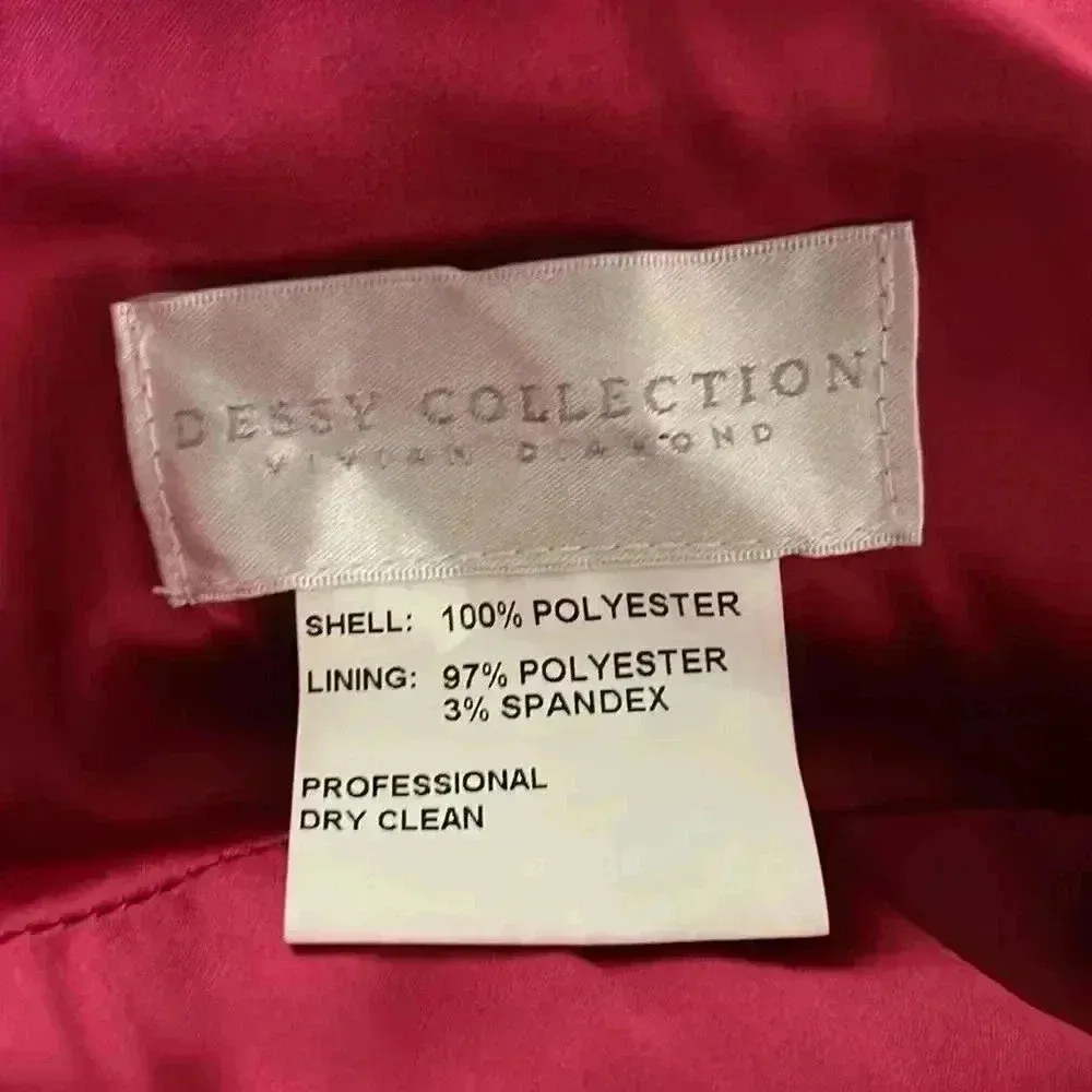 🤍 Dessy Collection hot pink formal dress size 4 - Image 3