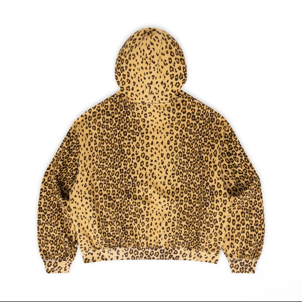 BRAND NEW!! Recusa Lounge Leopard Hoodie (Hoodie Only) Tan Size L - Image 4