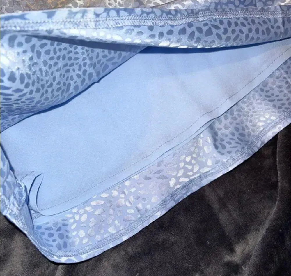 Blue Leopard Print “Baisy Hill” Mini Skirt size 8 - Image 4