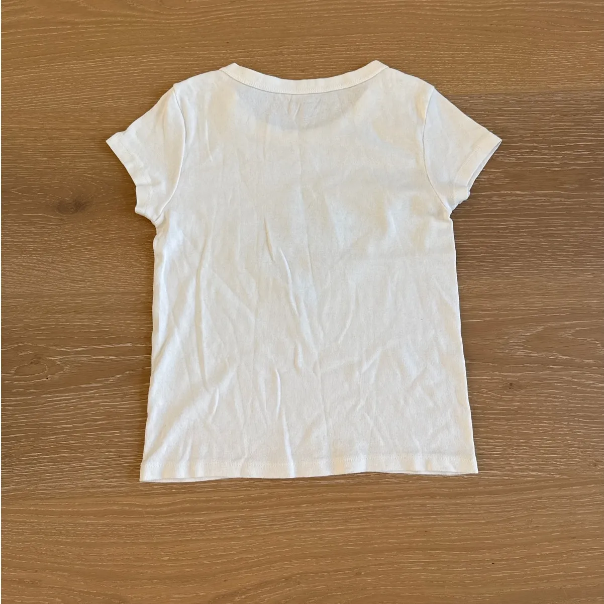 Brandy Melville J Galt Graphic Baby Tee Radio Silence Live Tour Off White - Image 3