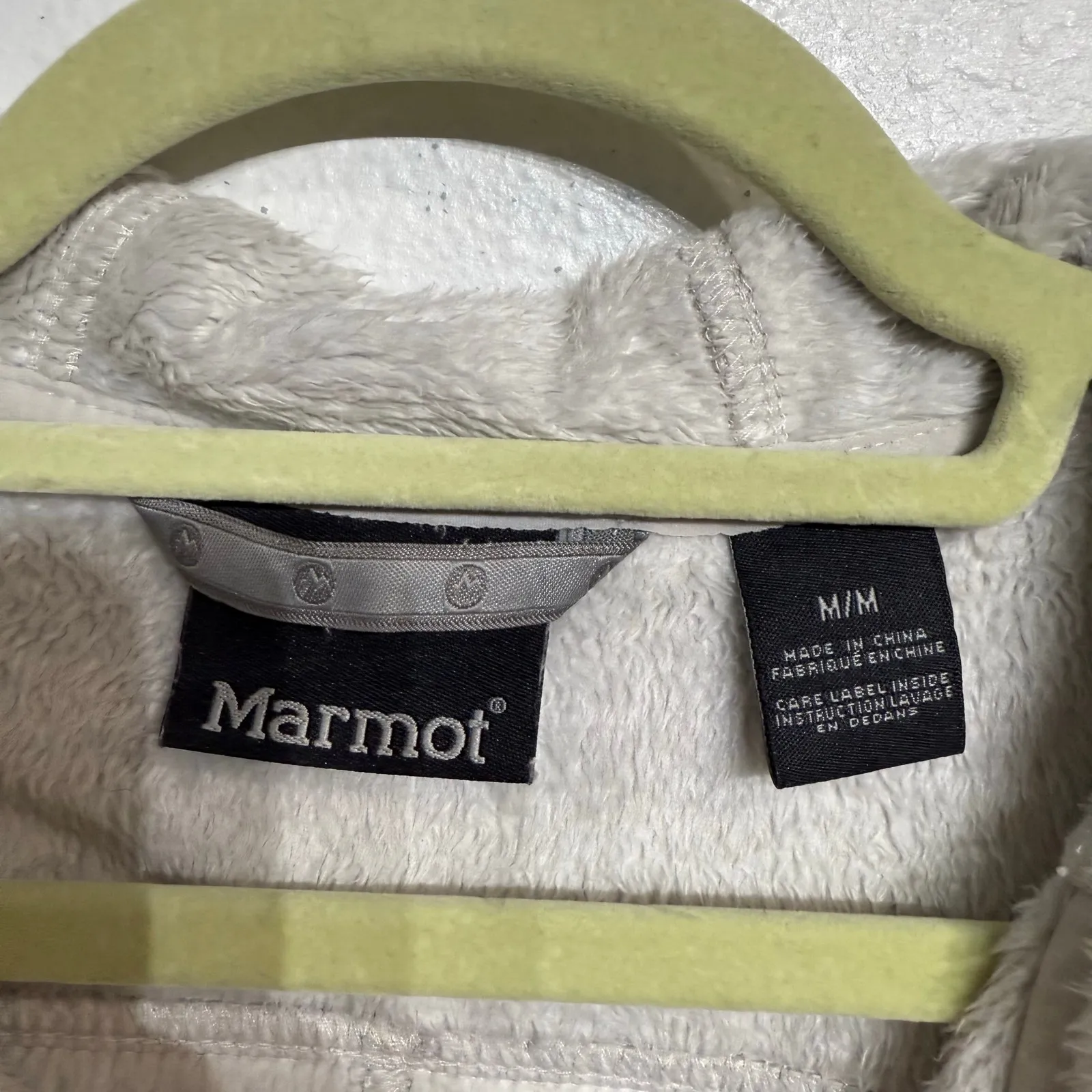 Marmot Off White Davos Turtle Dove Faux Fur Hood Jacket Sz M - Image 8