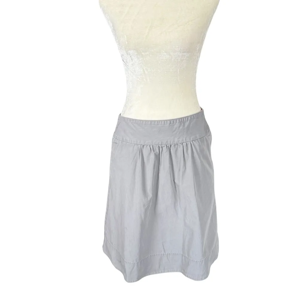 J. Crew gray fully lined A-line pleated skirt with size zip closure women's 6 - Image 2