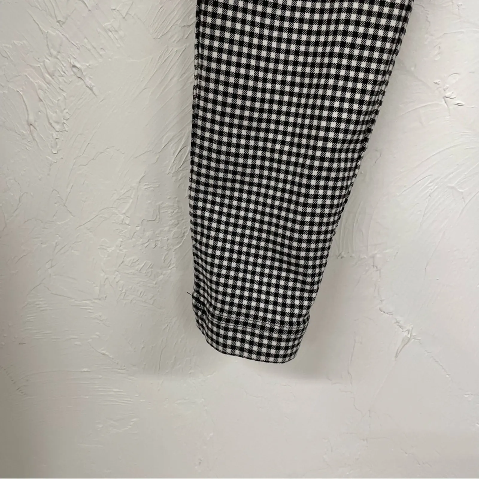 Urban Outfitters Black & White Gingham Plaid Skinny Slim Trousers Dress Pants 4 - Image 5