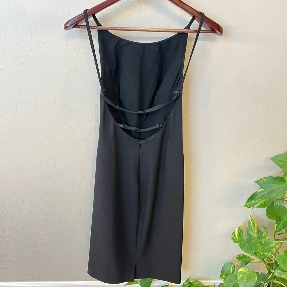 DOLCE&GABBANA 1998 VINTAGE BACKLESS MIDI TWEED DRESS, Black, size IT40/ US4 - Image 4