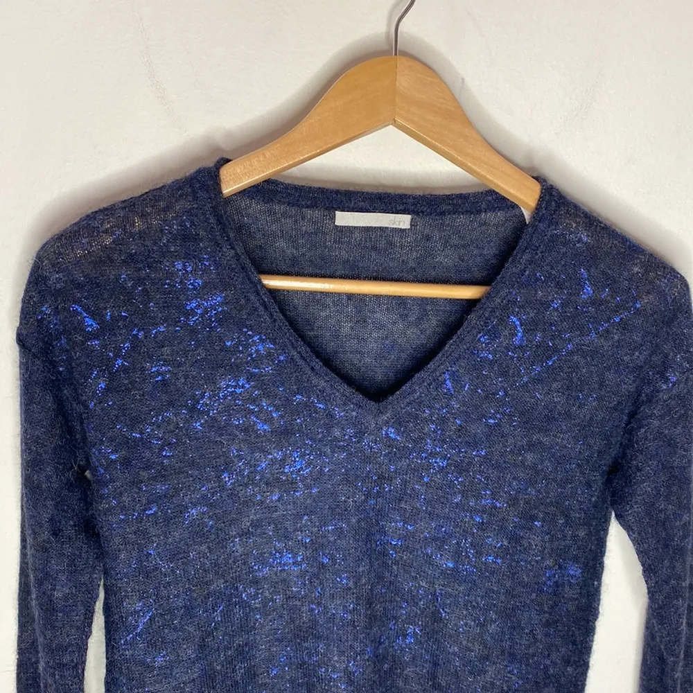 Skin alpaca blend metallic splatter navy v - Image 68