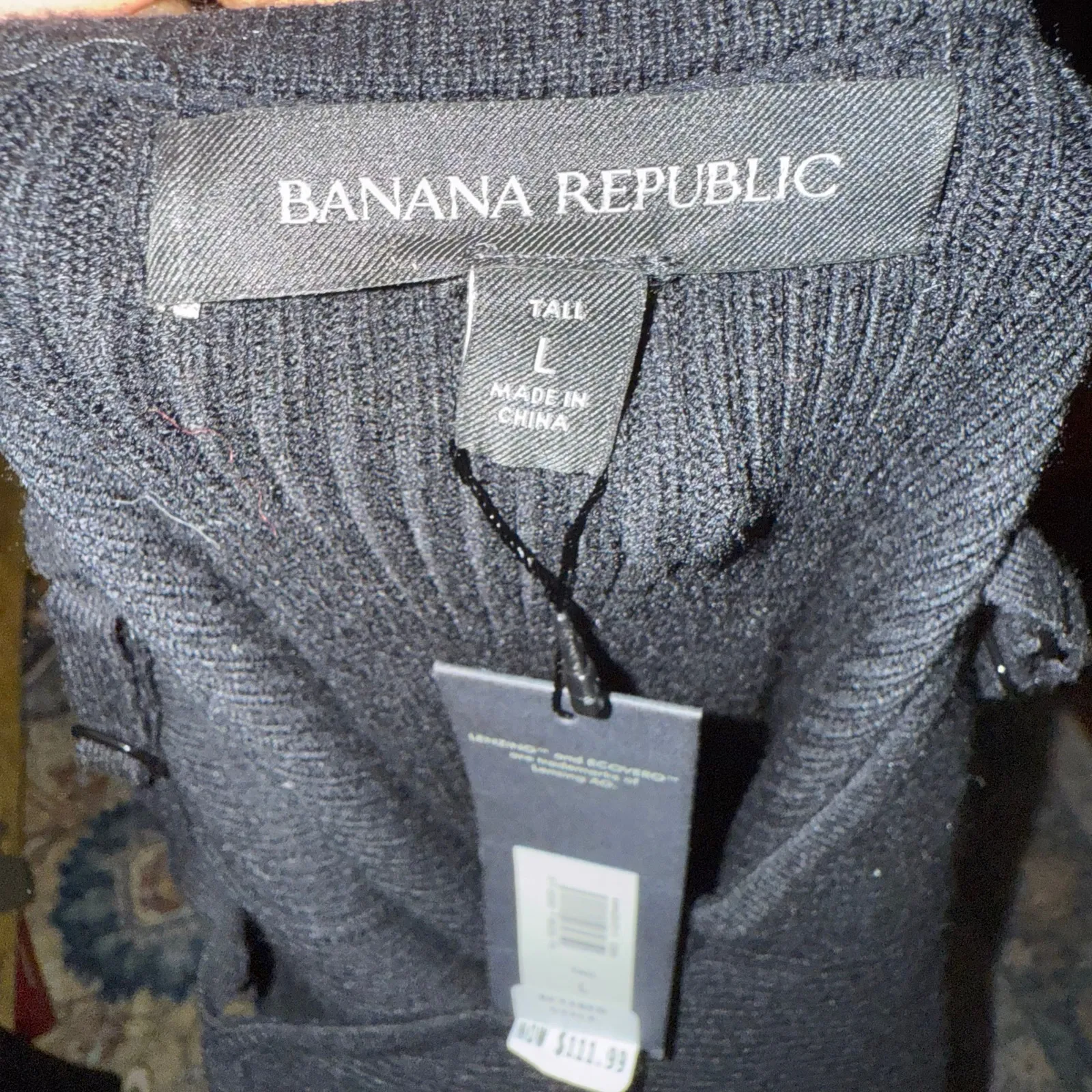 Banana Republic Asti Sweater Dress & Shrug Set Black Tall Large Long Sleeve NWT - Image 8