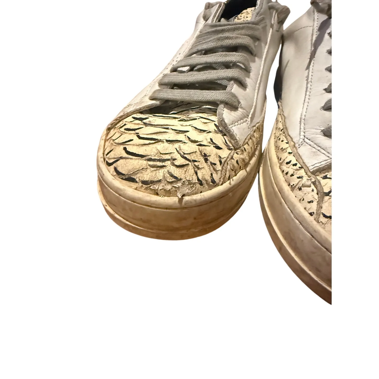 P448 Sneakers with Snake Skin Toe Sz. 38 - Image 4