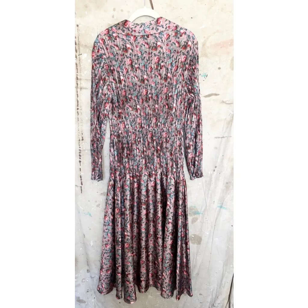 Vince Berry Blooms Pleated Shirt Dress - Image 4