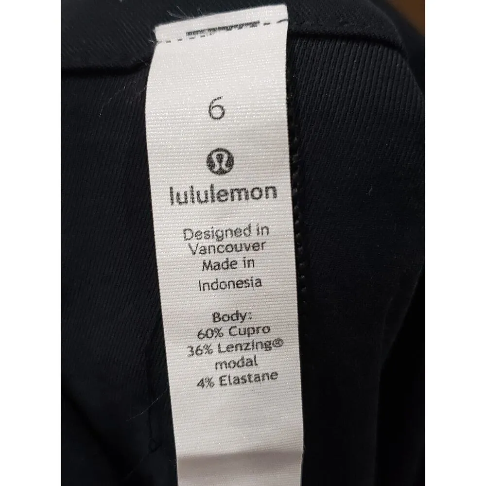 Lululemon Women's Black Solid Cupro Collar Button Down 3/4 Sleeve Shirt Dress 6 - Image 12