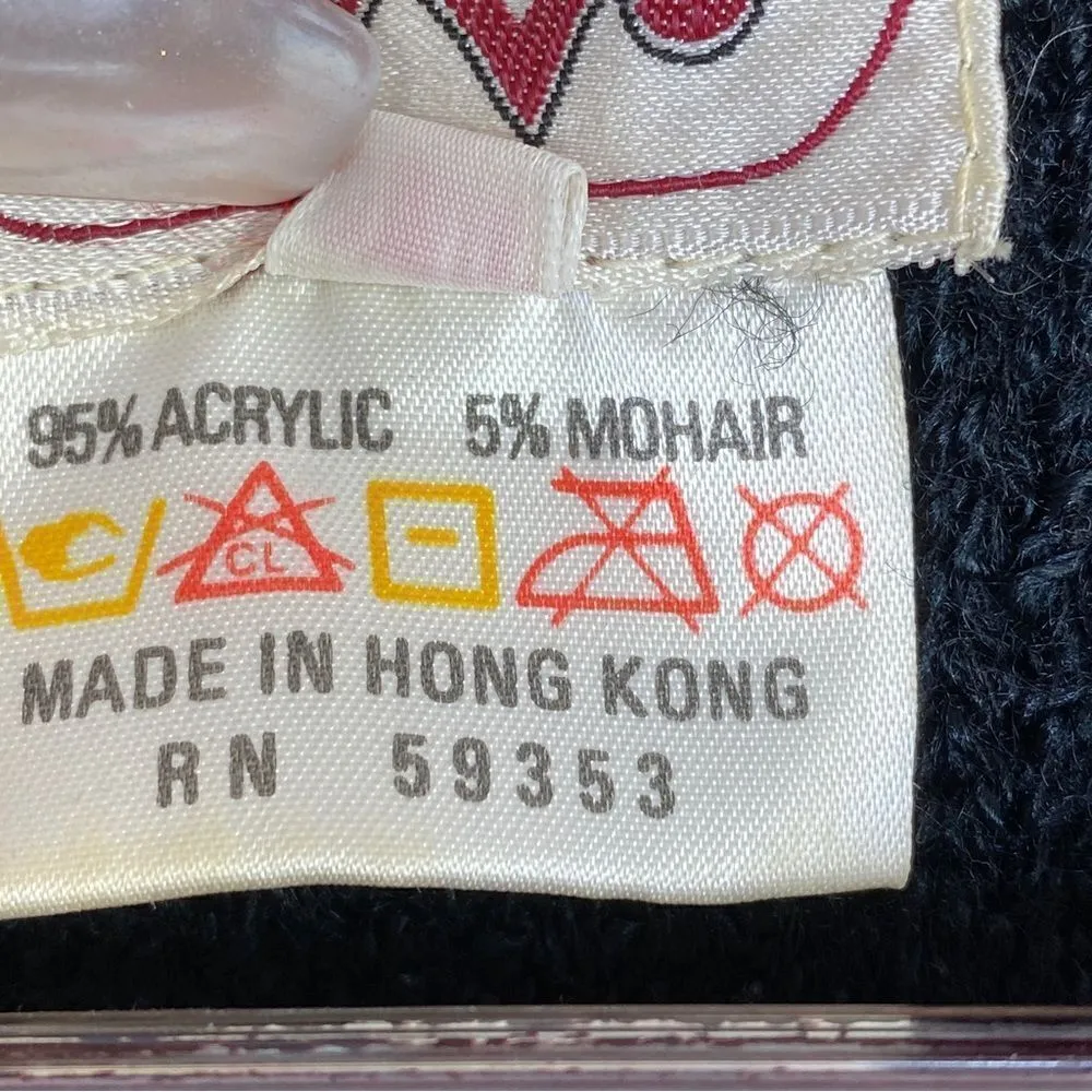 Vintage 70s DeJaVu Striped Knit Fit & Flare Dress Black Multi Medium Long Sleeve - Image 12