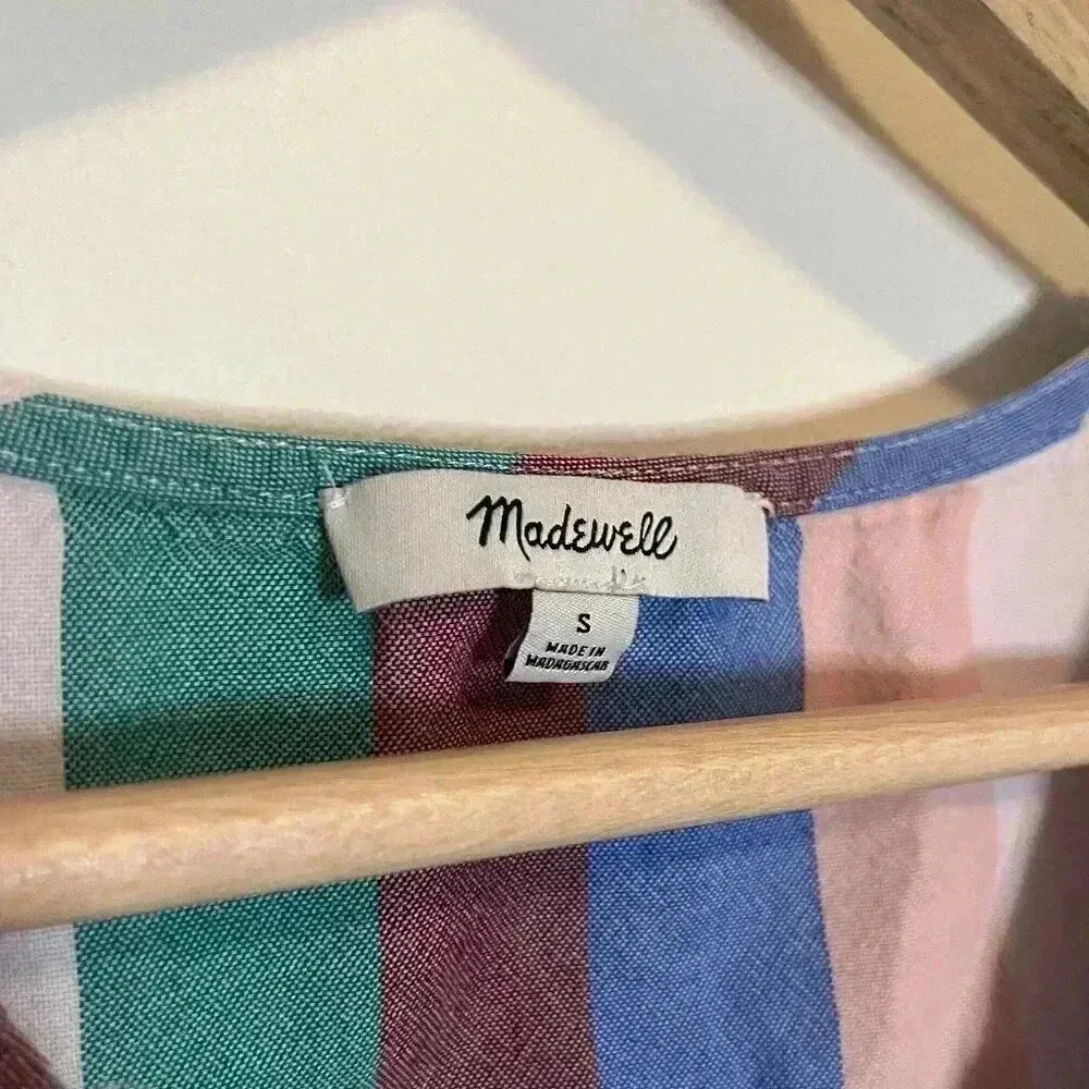 Madewell Novel Tie-Front Button Top in Flagstaff Stripe - Image 6