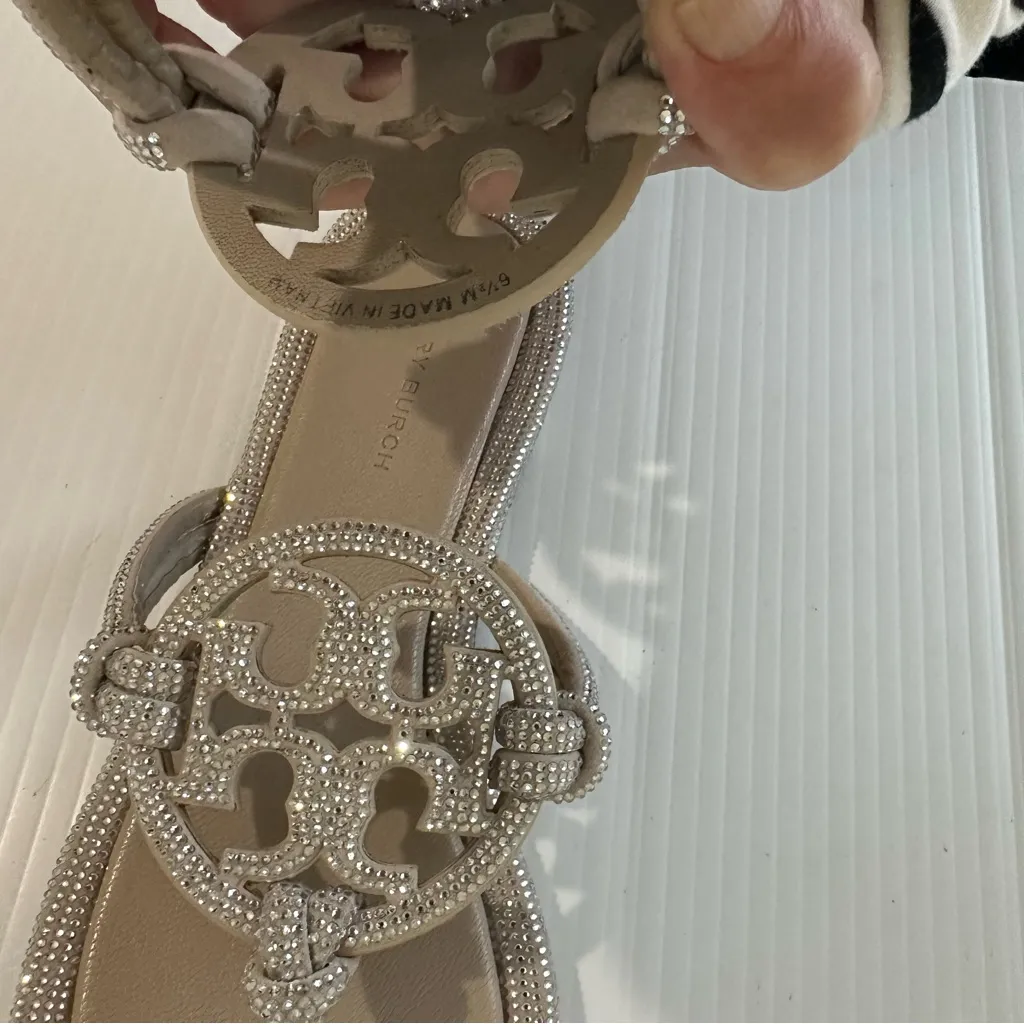 Tory Burch Miller Pave Knotted Sandals Dark Clay, 6.5 - Image 9