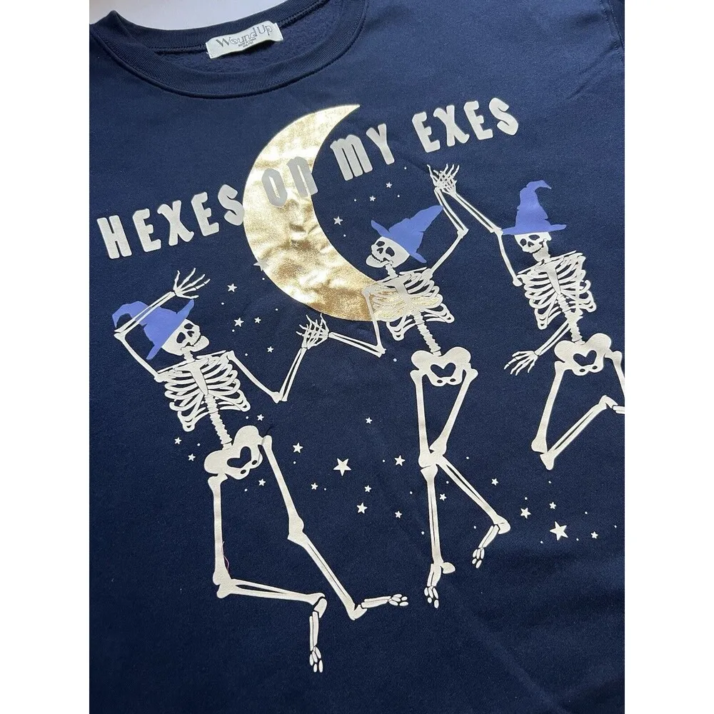 New Women's Junior Size XXL (19) "Hexes On My Exes" Sweatshirt By Wound Up - Image 3