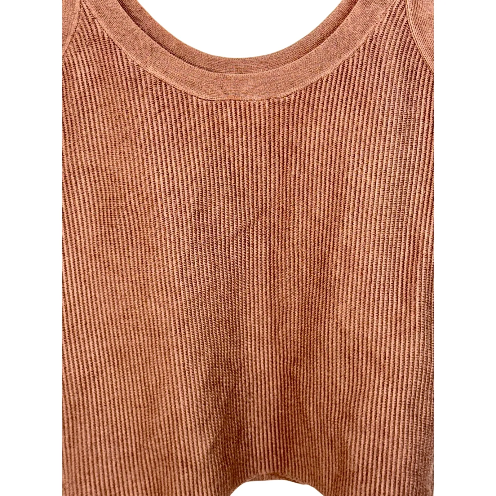 Abercrombie & Fitch Chocolate Brown Ribbed Knit Sleeveless Tank Top Women Size L - Image 3