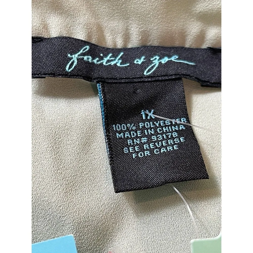 Stitch fix Faith And Zoe Sage Green High Low Sheer Tunic Top 1x NWT - Image 8