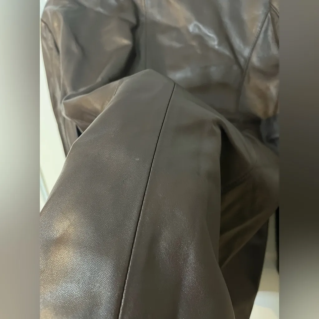 Croft & Barrow 100% Lambskin Leather Button Collared Lined Pockets Jacket Sz L - Image 10