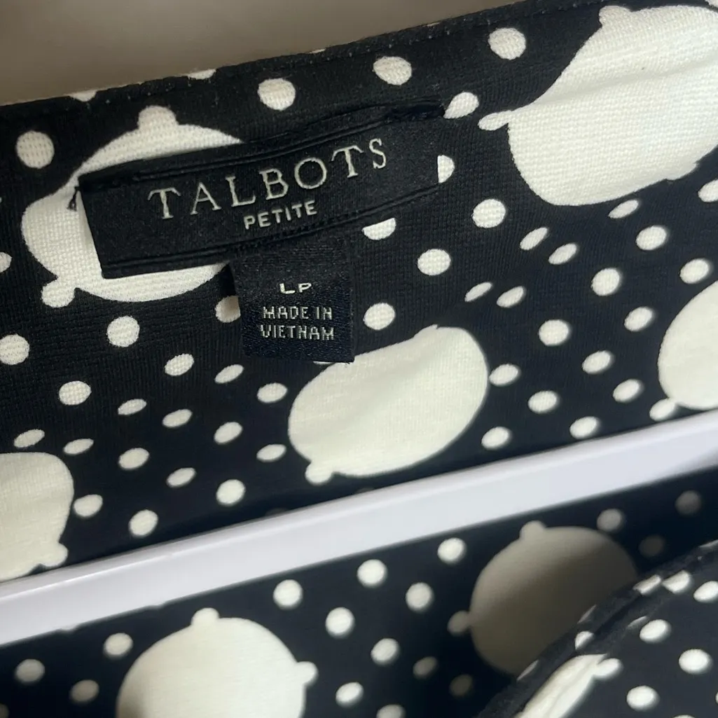 Talbots Black and White Polka Dot Tank Top - Image 4