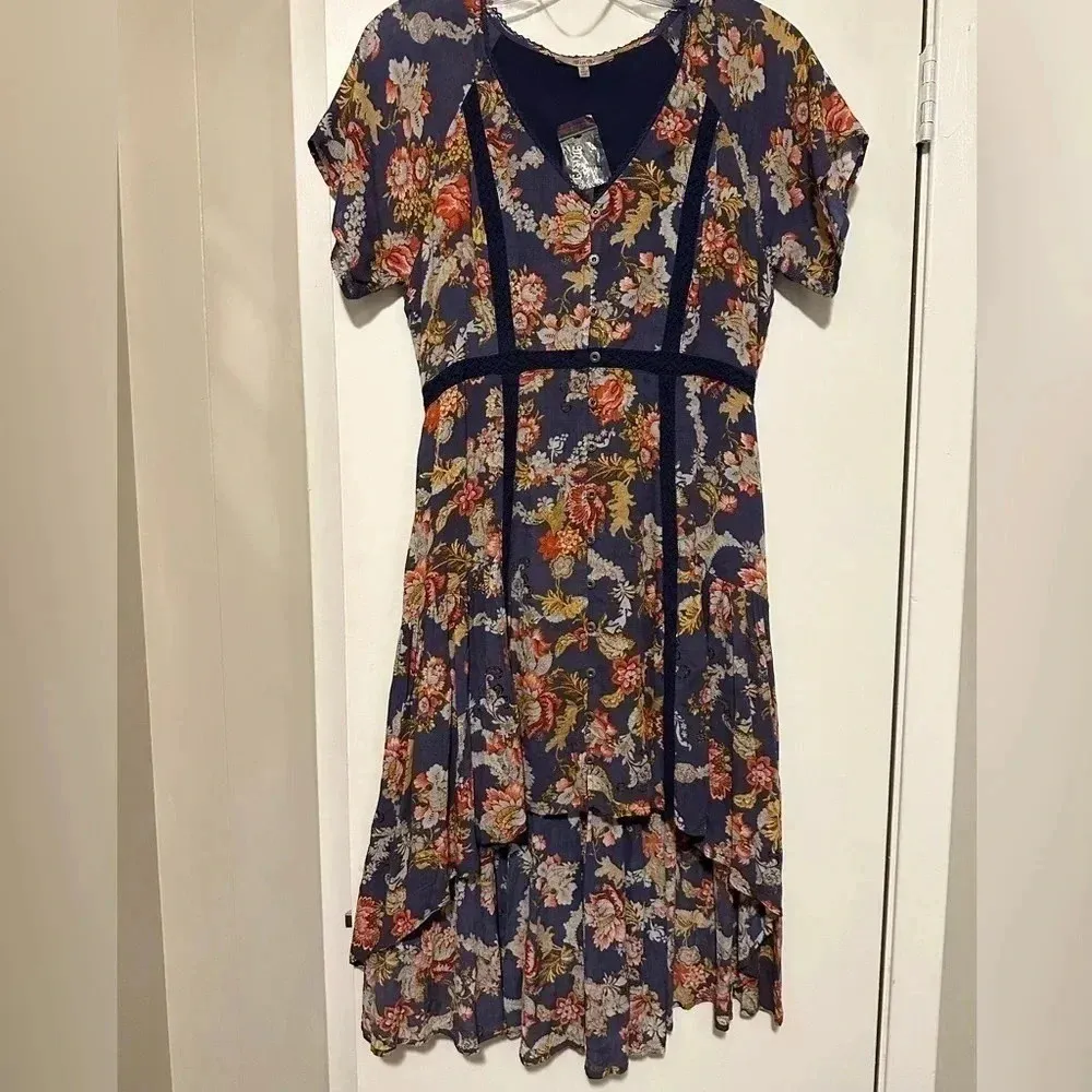 NWT Miss Me blue floral dress Size S - Image 2