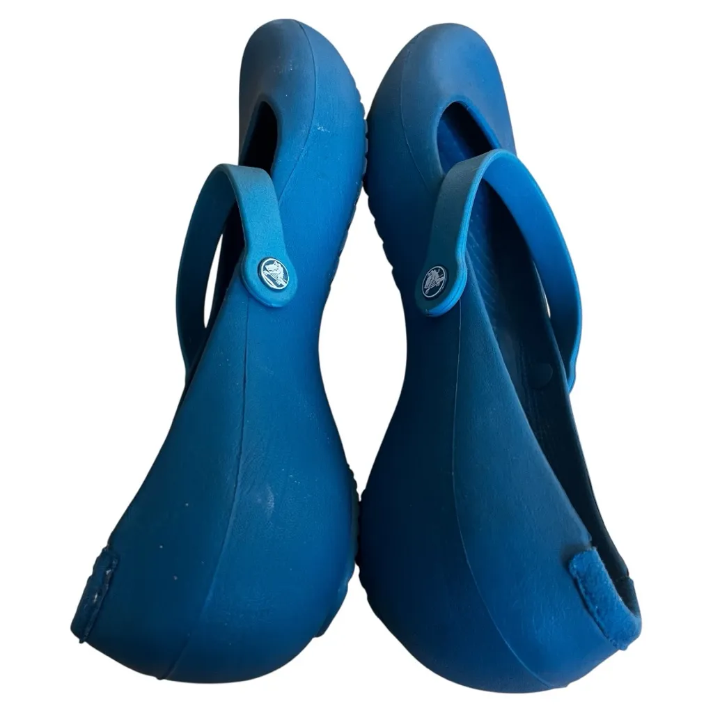 Crocs Alice Work Blue Mary Jane Flats, Size 11 - Image 7
