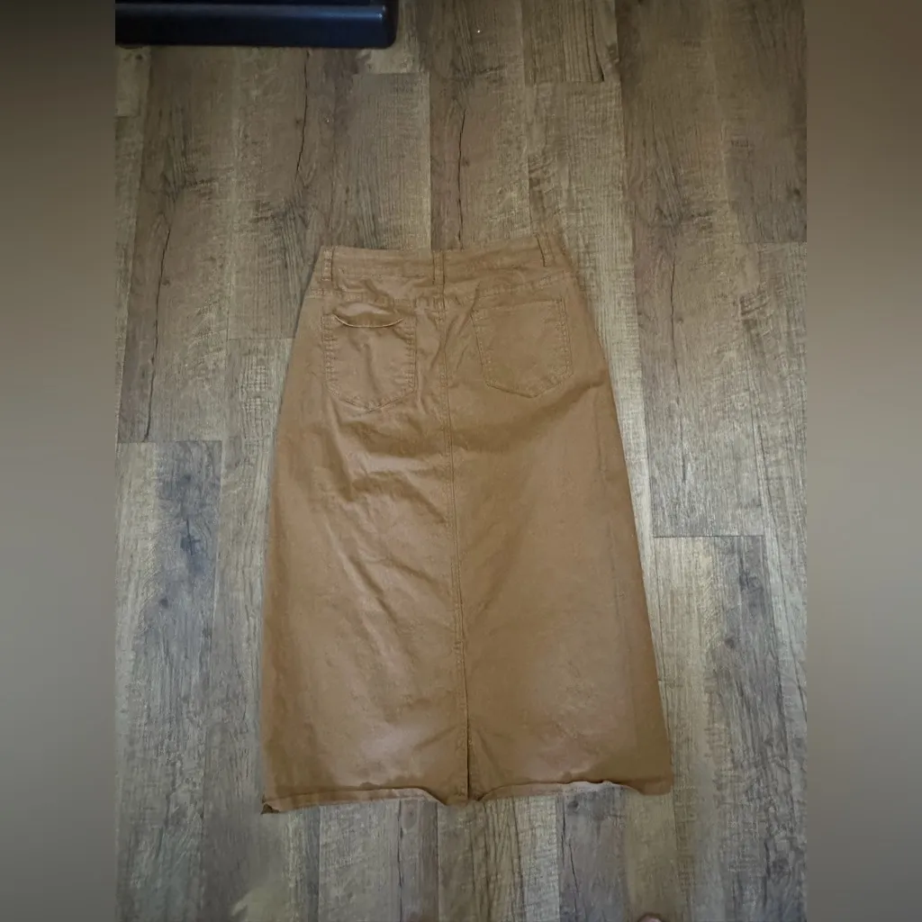 Inherit Co. Stella Camel midi skirt Brown Size 10 - Image 4