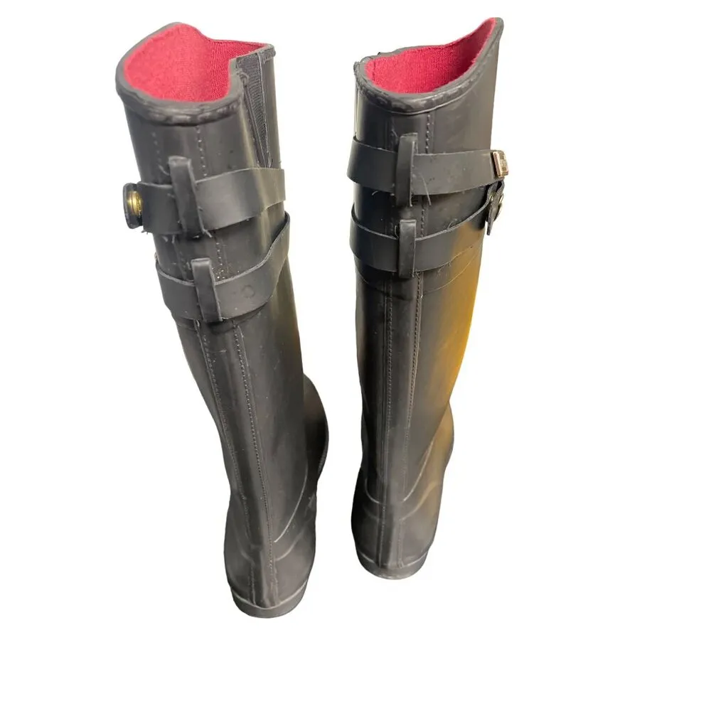 Tommy Hilfiger Women's Black Shoes/Rainboots Size 8 SKU 1794 - Image 4