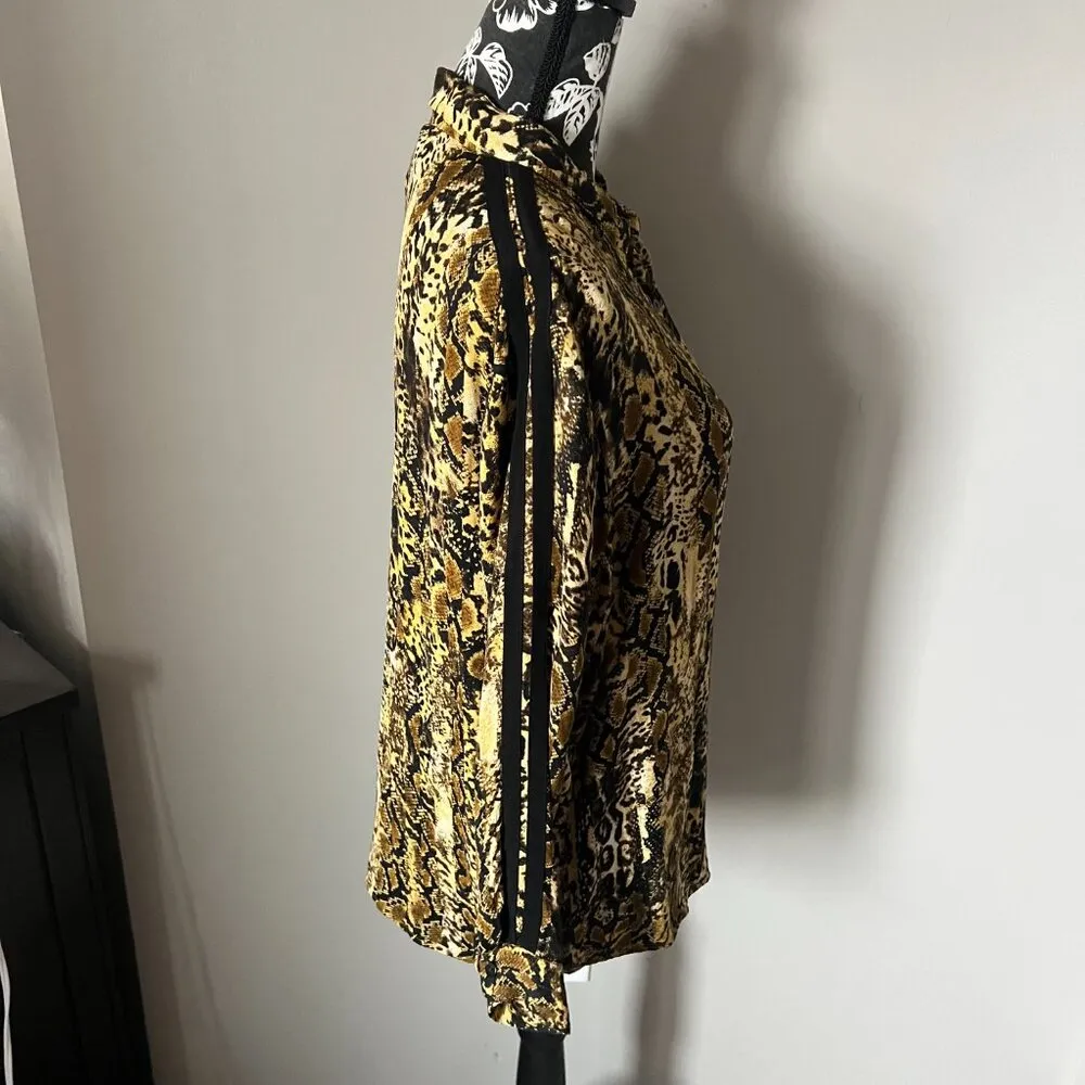 Ba&Sh Womens Long Sleeve Snake Print Lady Top Shirt Colorful Size Small - Image 6