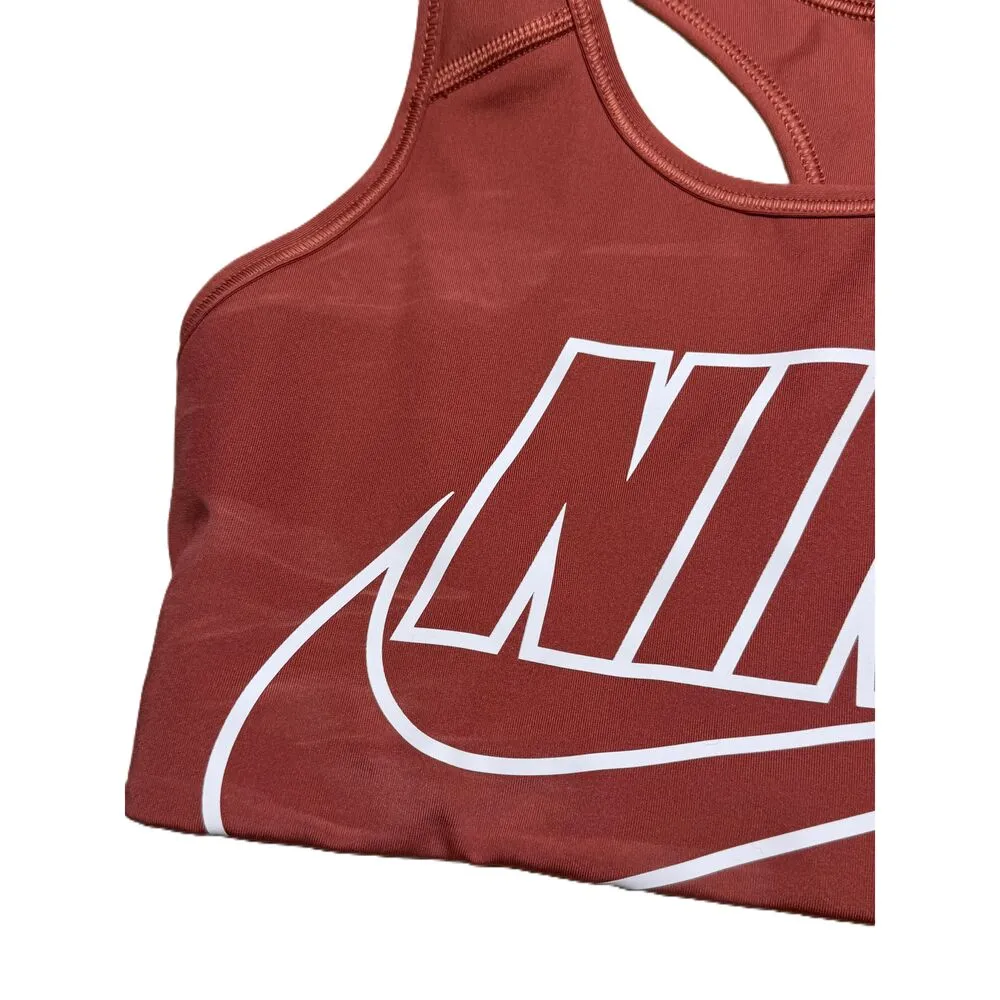 Womens Nike 445687 Coral Pink Orange Red Polyester Racerback Sports Bra Size M - Image 3