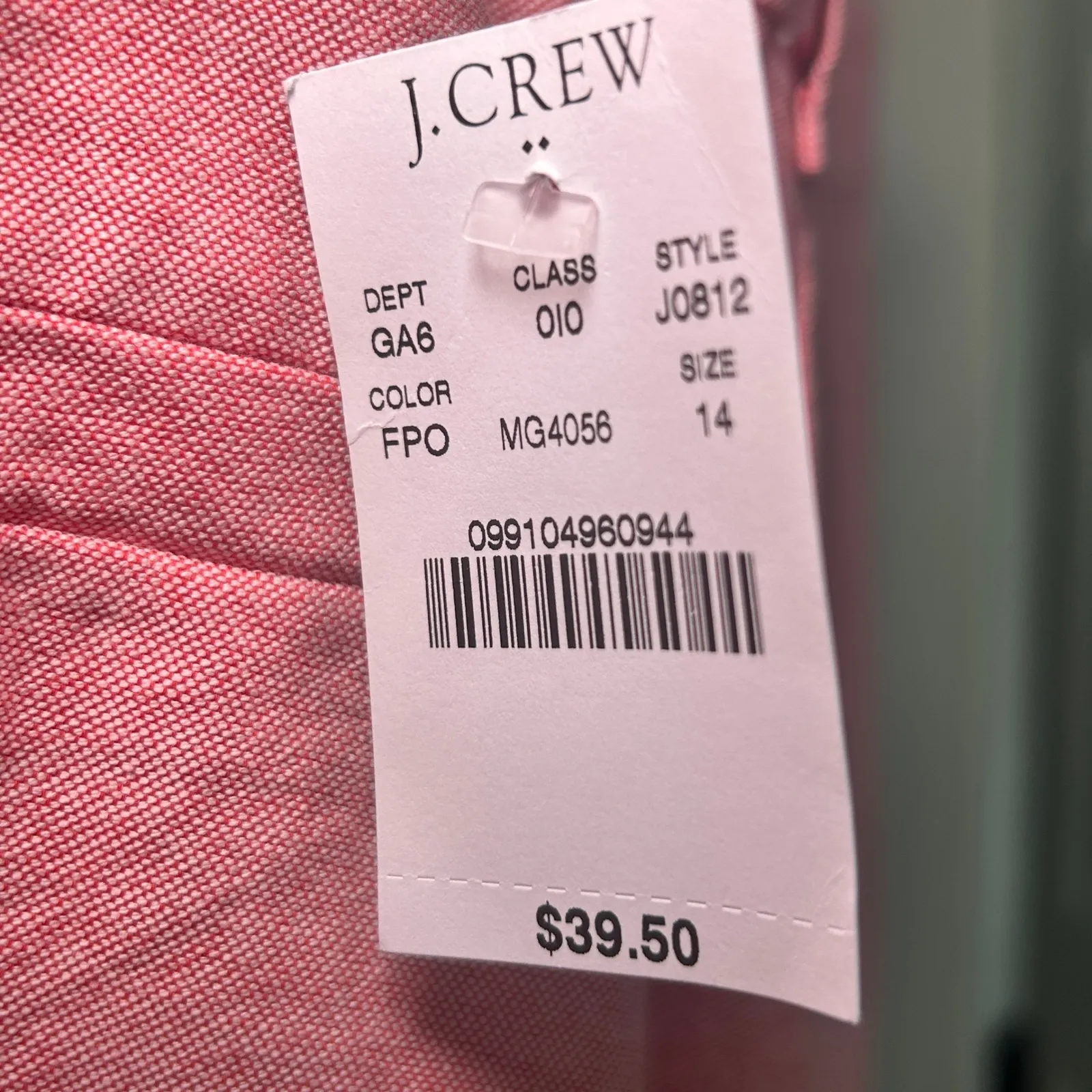 NWT J.Crew Broken-In Cotton Chino 5" Shorts Red Poppy 14 High Rise Summer Casual - Image 4