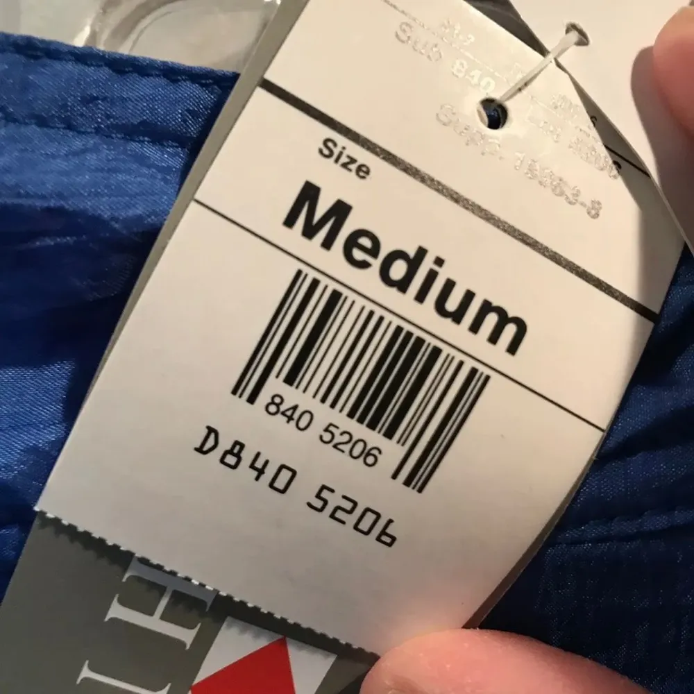 Windbreaker Jogging Track Nylon Jacket Colorblock French Navy Vintage 80s 90s Size M - Image 3