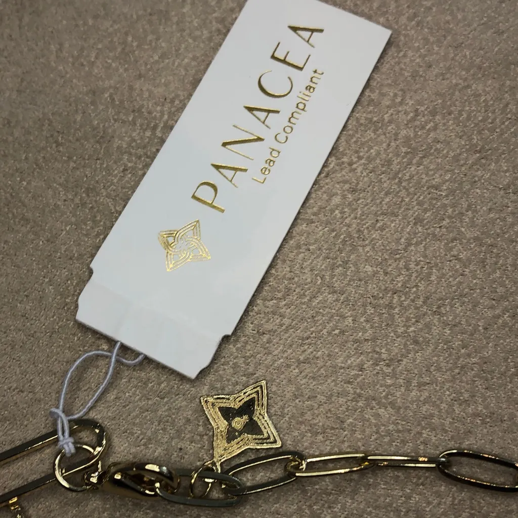 Panacea Gold tone Paperclip Necklace, NWT - Image 2