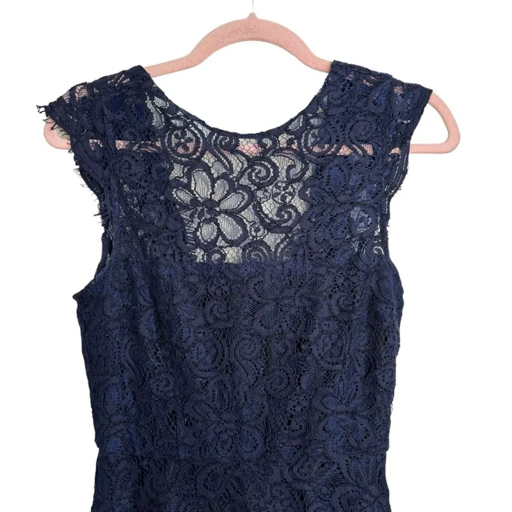 Bb Dakota Rylin Navy Lace Dress Sz 0 - Image 6