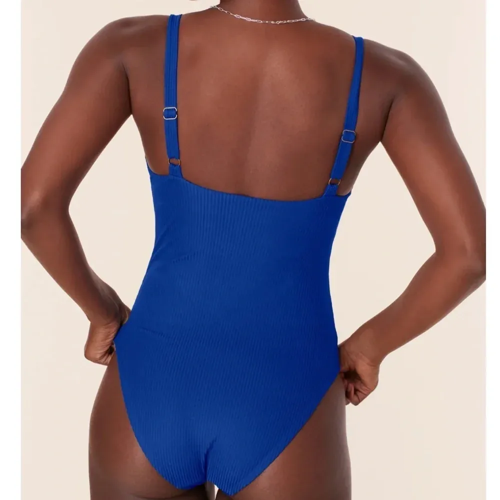 Andie The Marco One Piece LT Rib Swimsuit Mazarine Size S Tall‎ NWT - Image 2