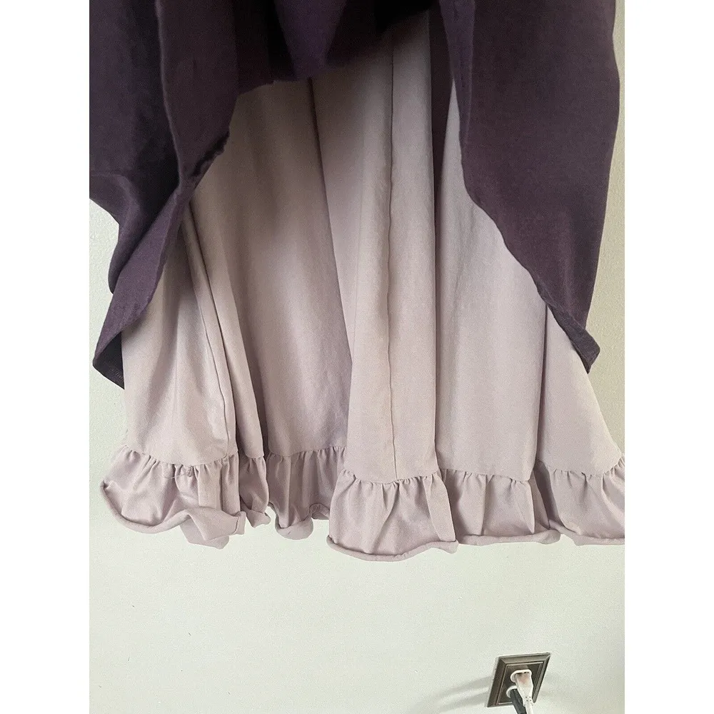 Matilda Jane Purple Jersey Knit Fit & Flare Layered Ruffle Midi Dress Sz Medium - Image 9