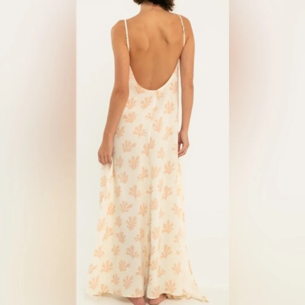 Citrine Swim Leta Dress $169 Hawaiian Shell Tan Reef Resortwear Beach Tank Maxi - Image 8