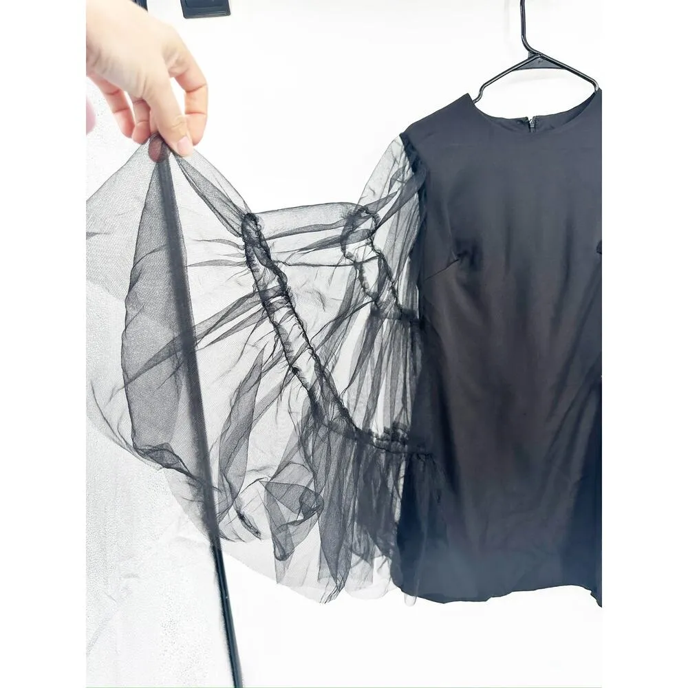 Ieena for Mac Duggal 49612 High Neck Flared Sleeve Mini Dress 8 - Image 5