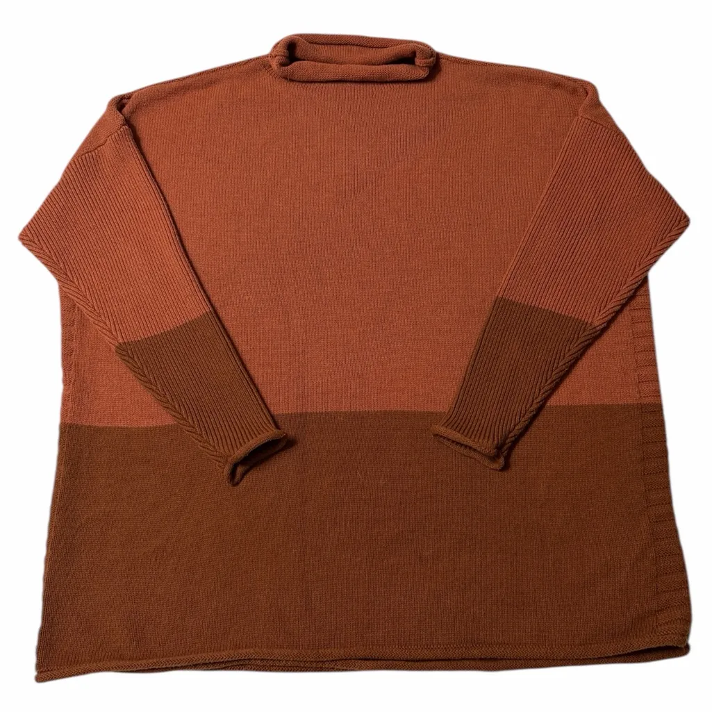 TAHARI funnel neck collar color block sweater size 2X; runs small; XL - Image 2