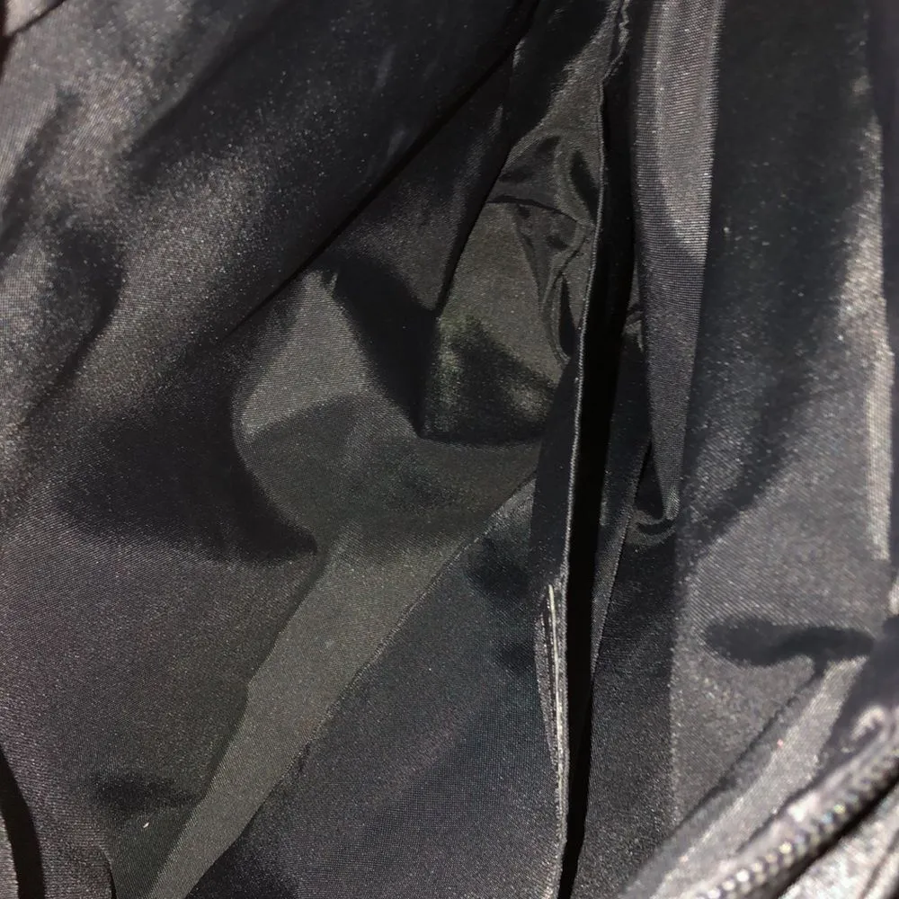 MCM Black and Gold Monogram Shoulder Bag with Top Zipper Closure Made In Germany - Image 15