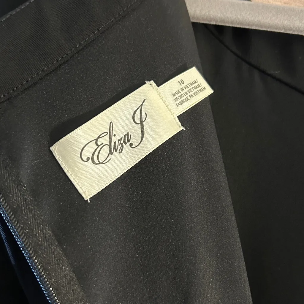 Eliza J Size 10 Black Ribbon Belted Jumper - Image 12