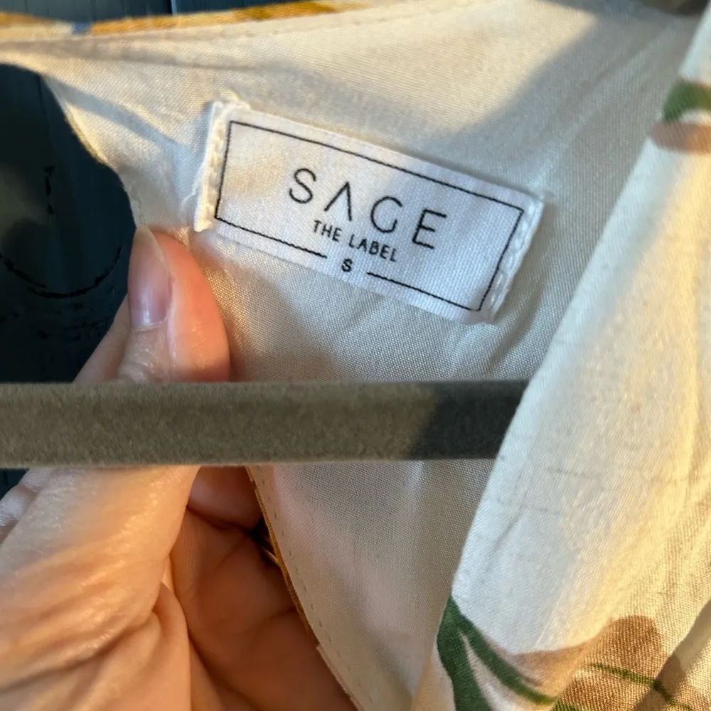 Sage, The Label Floral Long Sleeve Babydoll Dress, Size Small (Tie & Open Back) - Image 3