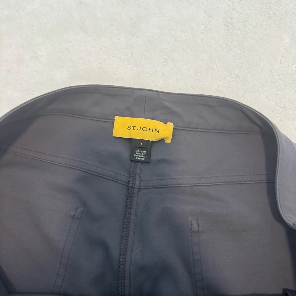 St. John  gray wide legs casual pants size 16 - Image 6