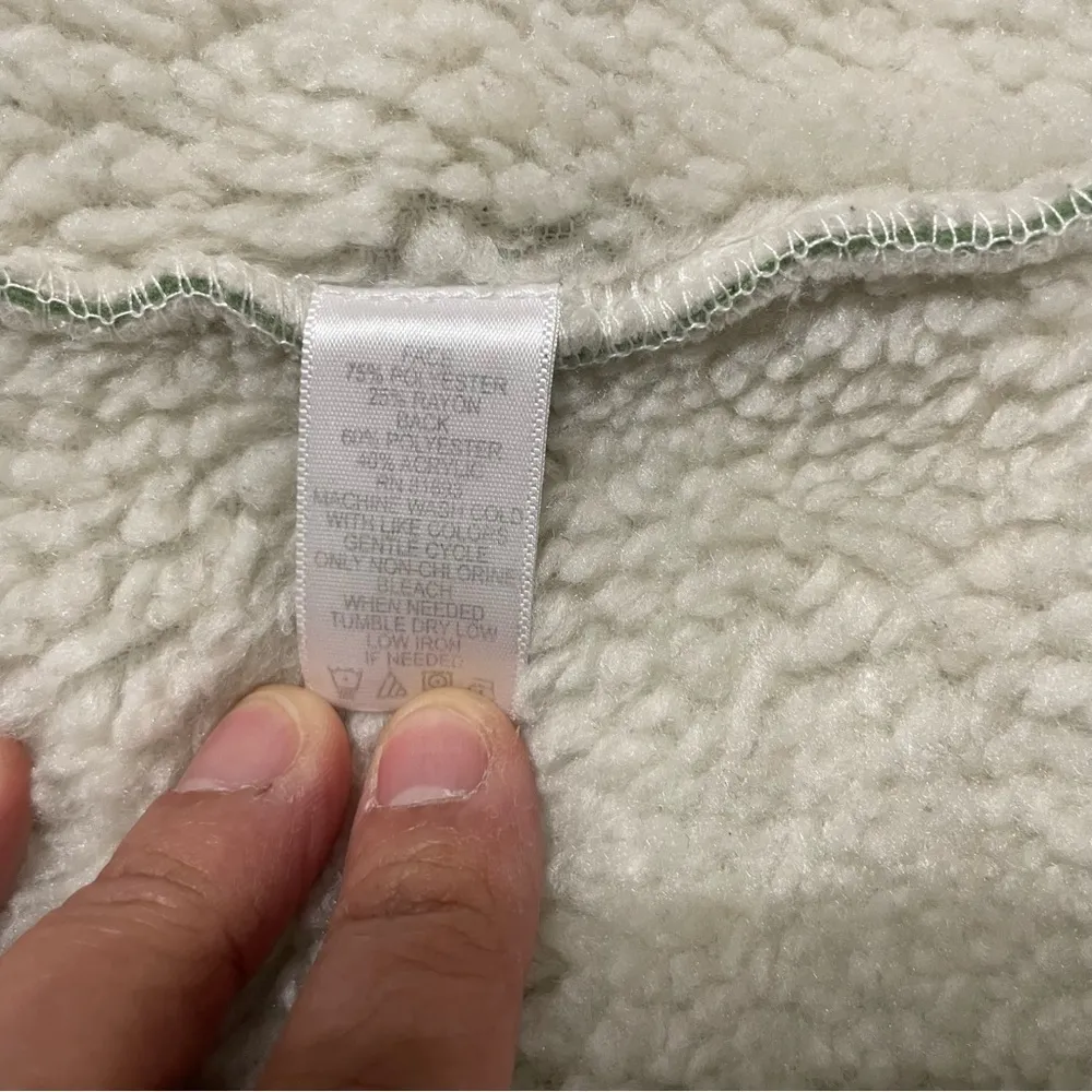 Denim & Co. Zip Front Fleece Jacket with Hood and Sherpa Lining Size L Green Size L - Image 9