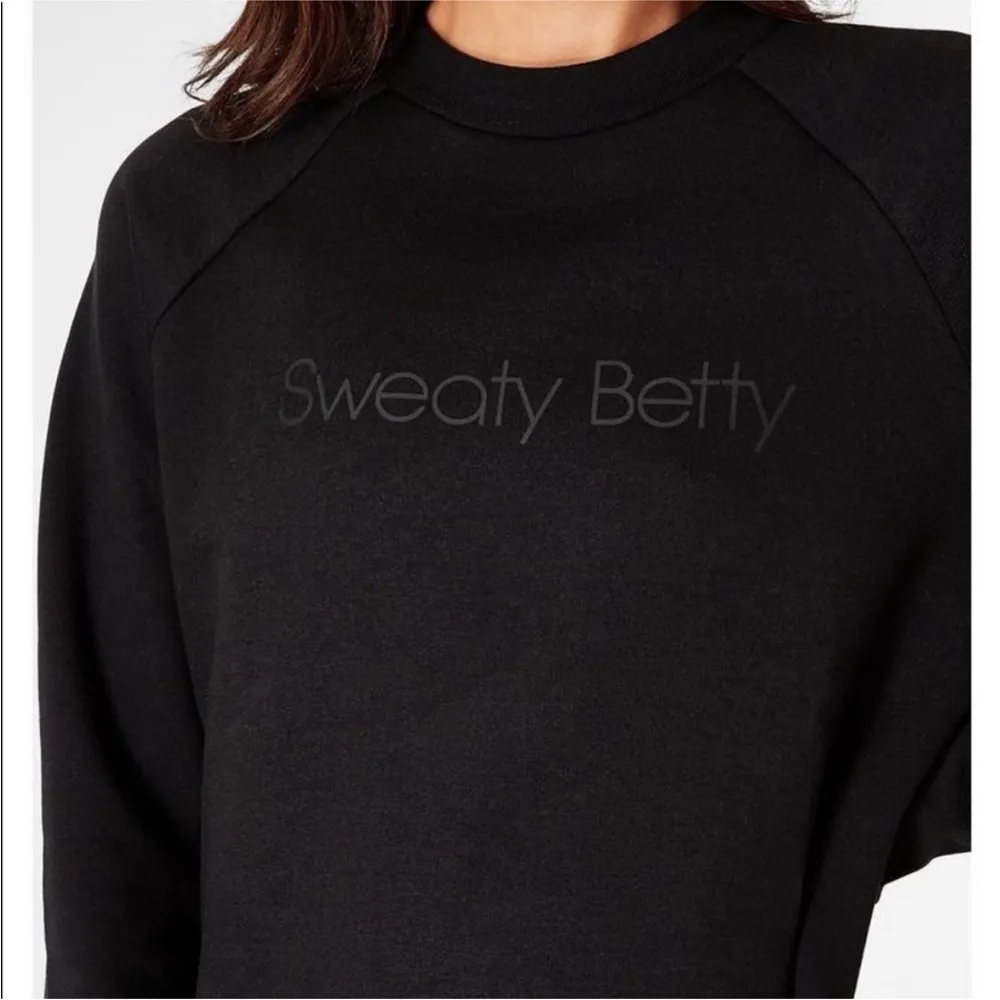 Sweaty Betty Superhero Logo Fashion Sweatshirt XS Black Athletic Crewneck - Image 7