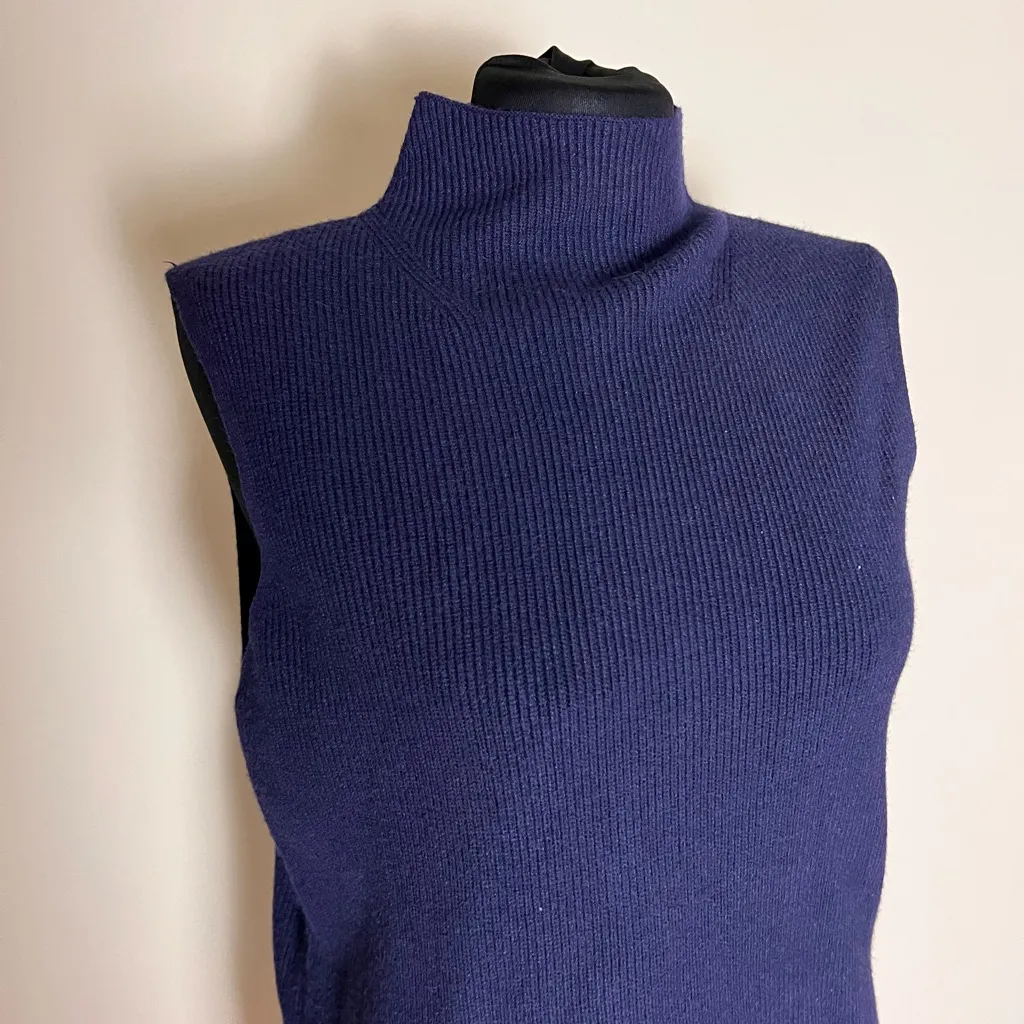 A New Day Navy Blue Sweater Knit Tunic Top NWT - Image 2