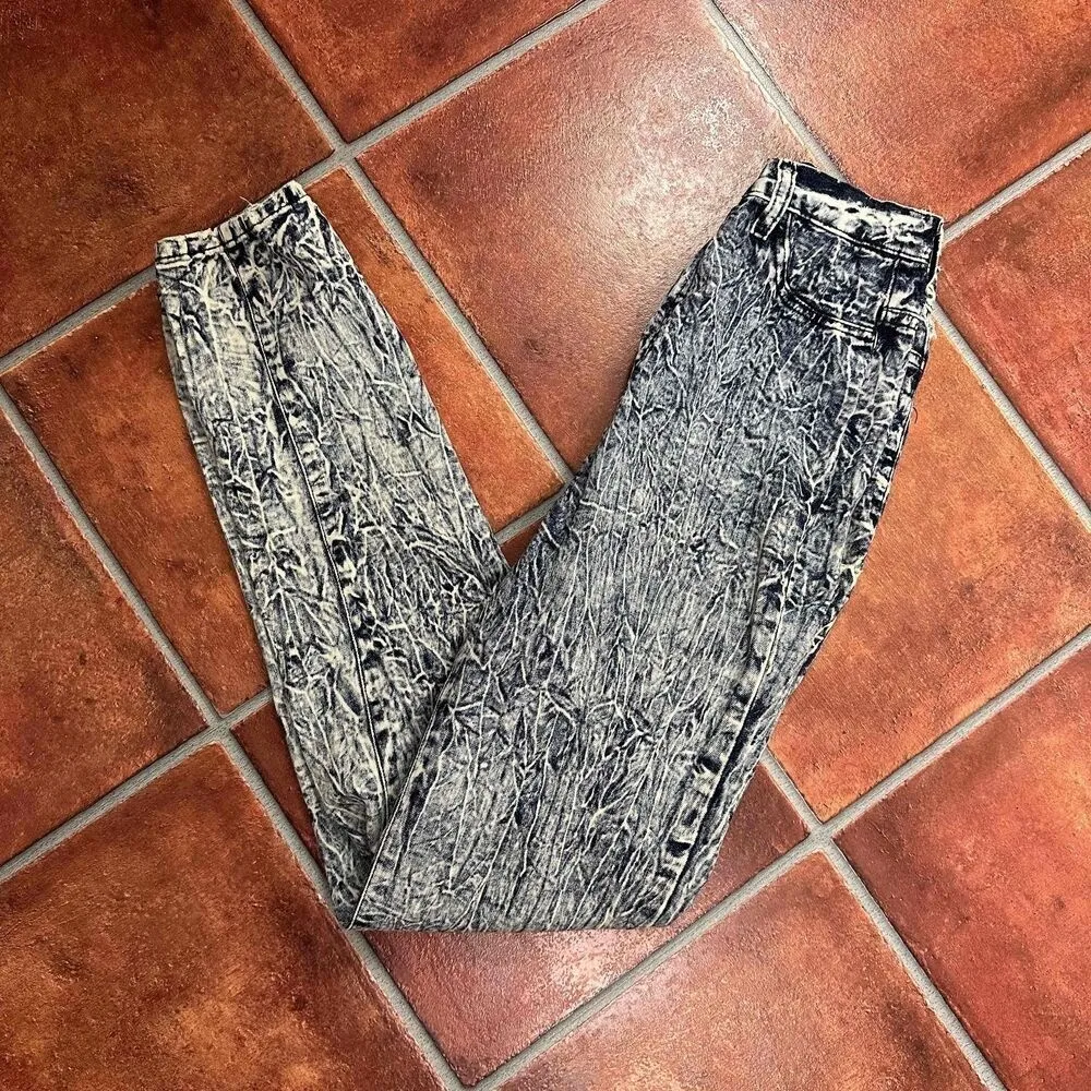 Aphrodite Blue Acid Wash High Waist Stretch Jeans Size 9 - Image 7