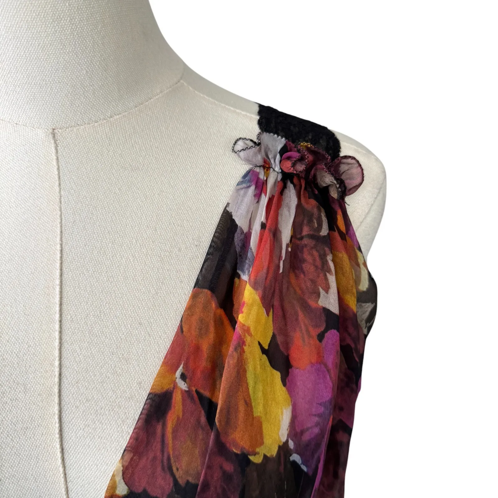 Dolce & Gabbana Silk Floral Mini Dress Multicolor Size IT 44 US 8 - Image 4