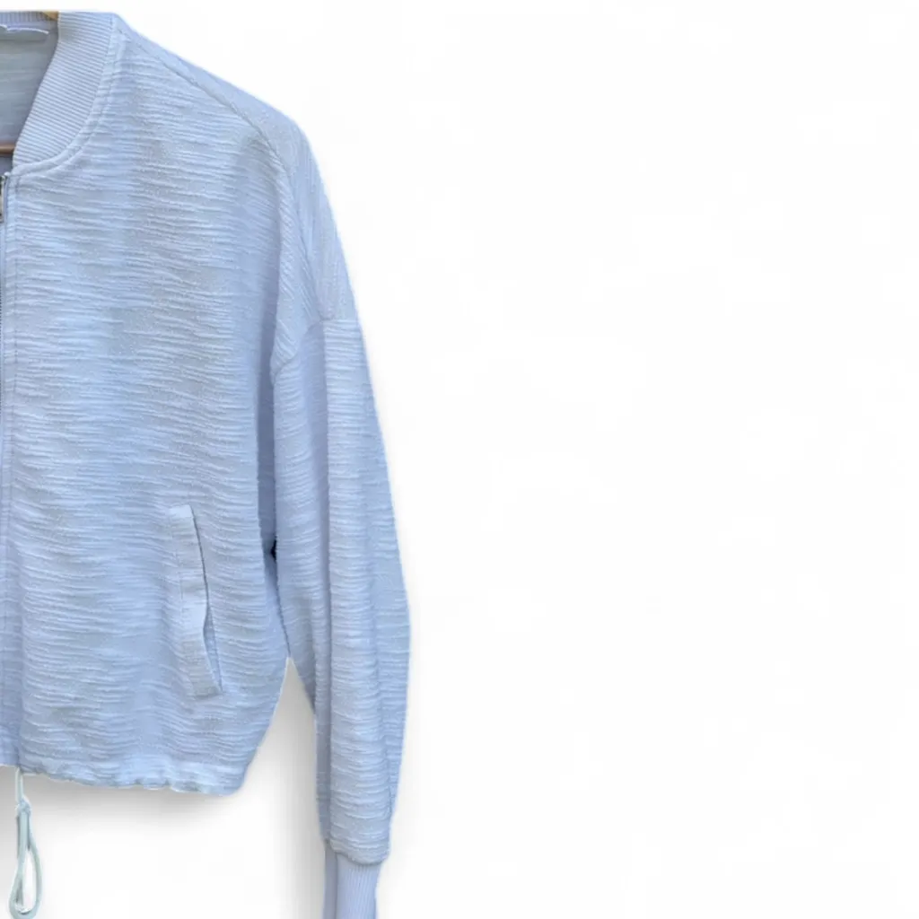 Steve Madden Yves Textured  Ribbed Trim Bomber Jacket - Image 6